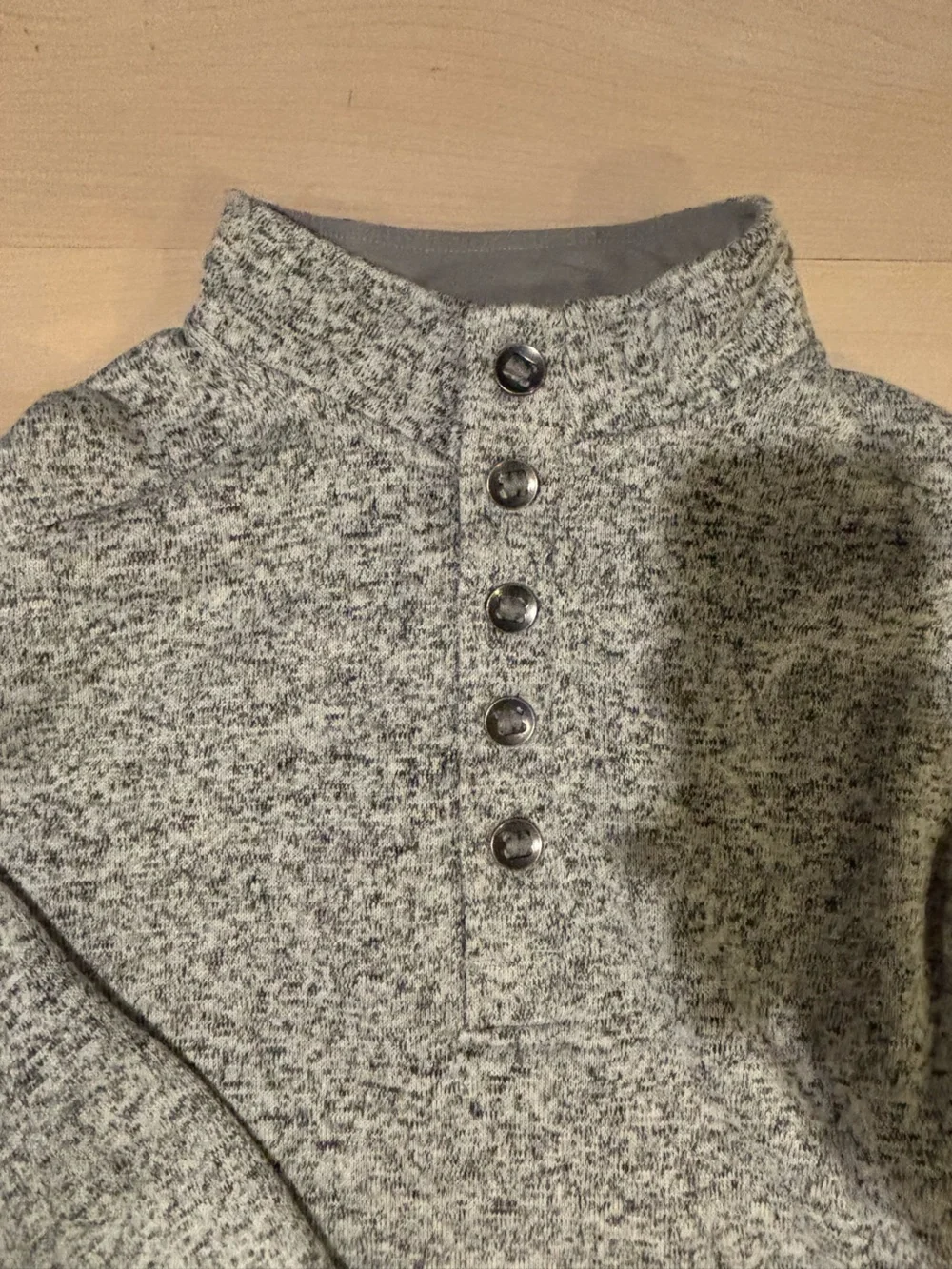 RedHead Men's Heather Gray Knit Shirt Jacket with Button Placket